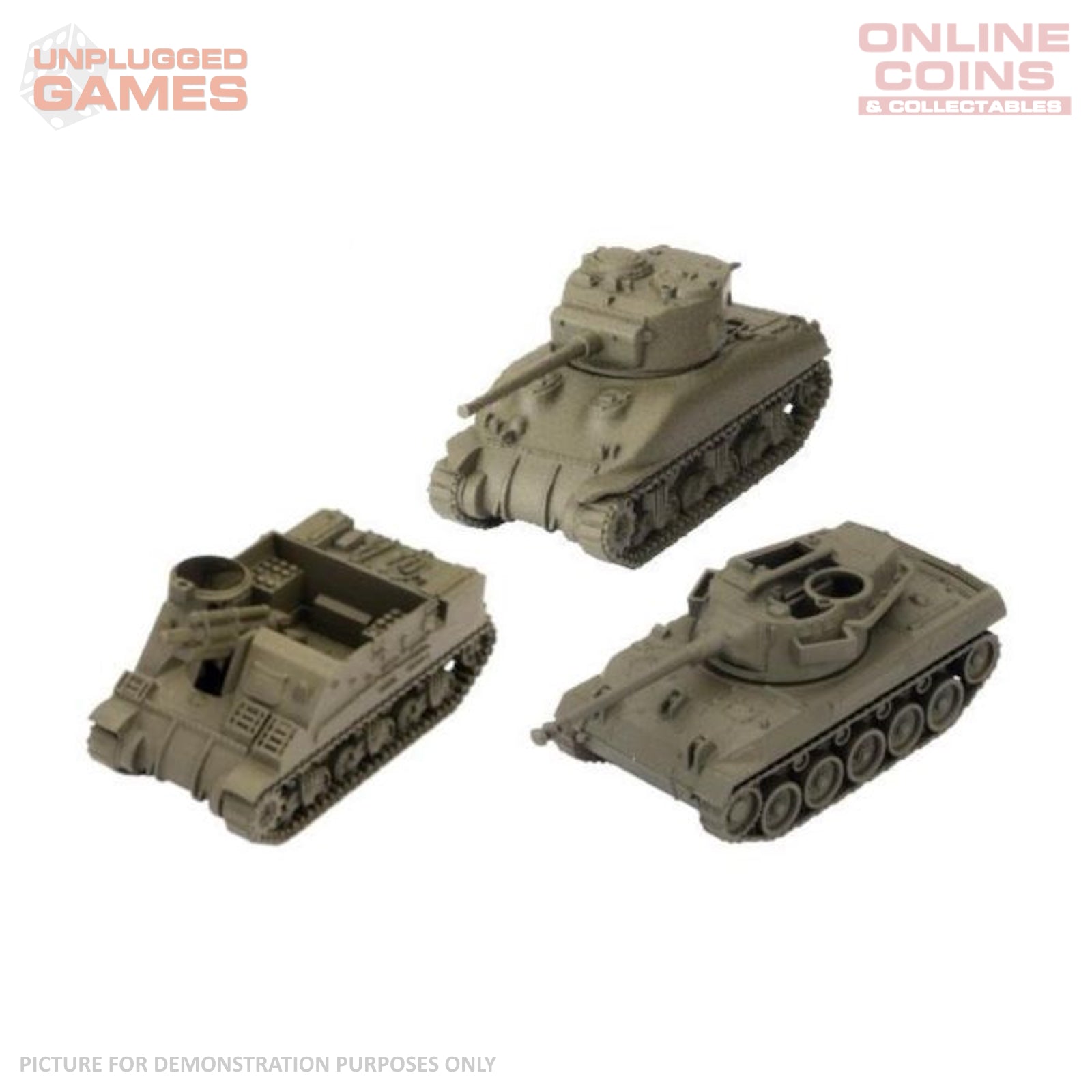 World of Tanks Miniatures Game U.S.A. Tank Platoon 3